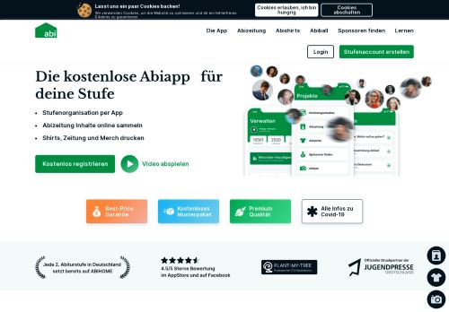 
                            7. Abizeitung / Abibuch und Abiphase online organisieren!