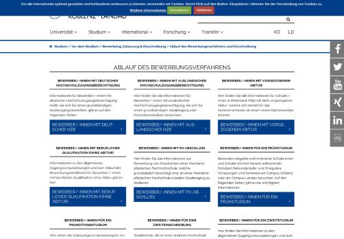 
                            7. Ablauf des Bewerbungsverfahrens — Universität Koblenz · Landau
