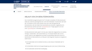 
                            9. Ablauf von ZIH-Benutzerkonten — Zentrum für Informationsdienste ...