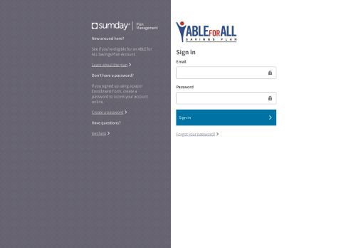 
                            5. ABLE for ALL Savings Plan - Account Login