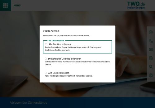 
                            5. Ablesen der Zählerstände - T.W.O. Technische Werke Osning GmbH