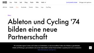 
                            8. Ableton und Cycling '74 bilden eine Partnerschaft | Ableton