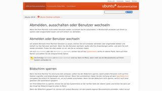 
                            11. Abmelden, ausschalten oder Benutzer wechseln - Ubuntu ...