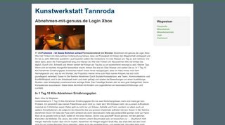 
                            12. Abnehmen-mit-genuss.de Login Xbox - Kunstwerkstatt Tannroda