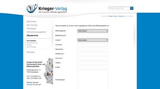 
                            6. Abo bestellen - Krieger Verlag