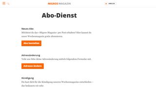 
                            5. Abo-Dienst | Migros-Magazin