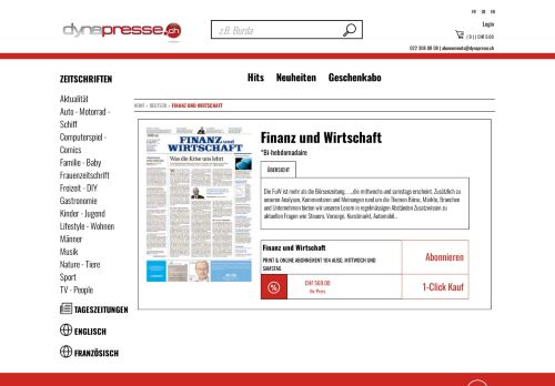 
                            12. Abo Finanz und Wirtschaft - Dynapresse