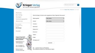 
                            7. Abo kündigen - Krieger Verlag