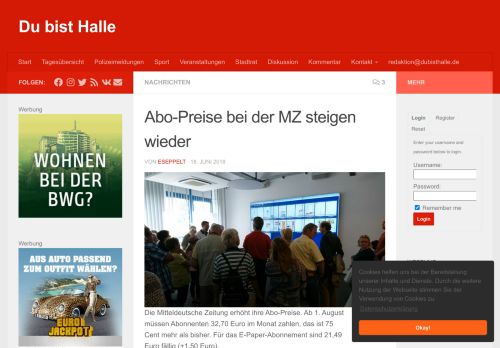 
                            11. Abo-Preise bei der MZ steigen wieder – Du bist Halle