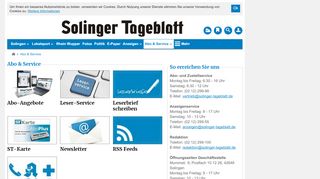 
                            13. Abo und Service - Solinger Tageblatt