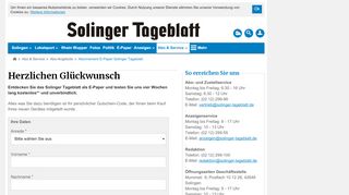 
                            2. Abonnement E-Paper Solinger Tageblatt | Abo-Angebote