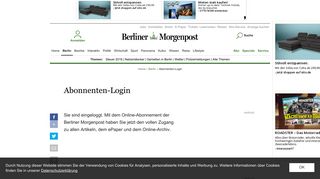 
                            9. Abonnenten-Login - Berlin - Aktuelle Nachrichten - Berliner Morgenpost