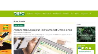 
                            10. Abonnenten-Login jetzt im Haymarket Online-Shop | TASPO.de ...