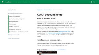
                            7. About account home - Twitter support