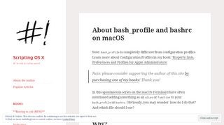 
                            11. About bash_profile and bashrc on macOS – Scripting OS X