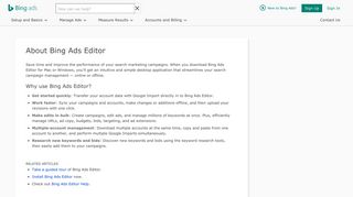 
                            7. About Bing Ads Editor