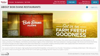 
                            5. About Bob Evans Restaurants - talentReef Applicant Portal