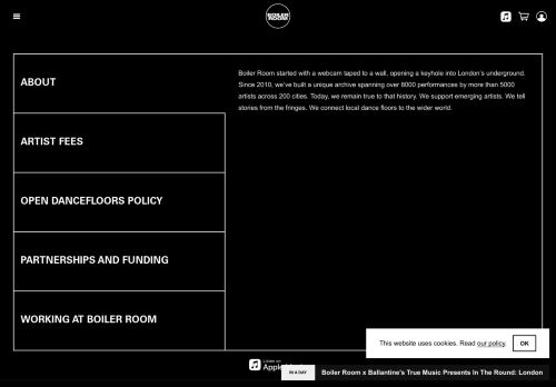 
                            3. About - Boiler Room