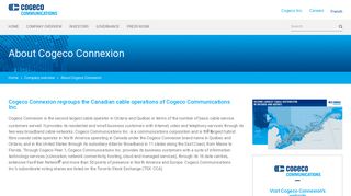 
                            10. About Cogeco Connexion