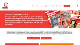 
                            2. About Consumer Choice - Consumers' Association of Ireland