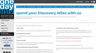 
                            11. About Discovery Miles payments | OneDayOnly.co.za