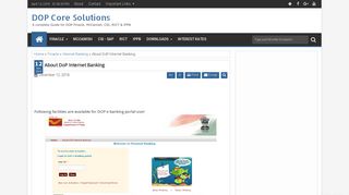 
                            10. About DoP Internet Banking | DOP Core Solutions