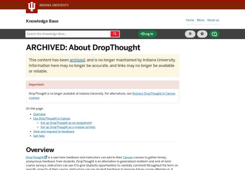 
                            3. About DropThought - Indiana University Knowledge Base