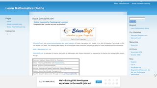 
                            4. About EducoSoft.com | Learn Mathematics Online - WordPress.com