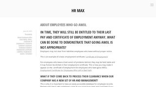 
                            11. About Employees Who Go AWOL – hr max