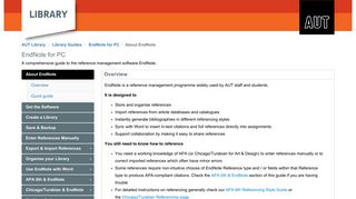 
                            6. About EndNote - EndNote for PC - Library Guides at AUT University