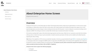 
                            5. About Enterprise Home Screen - Zebra Technologies TechDocs