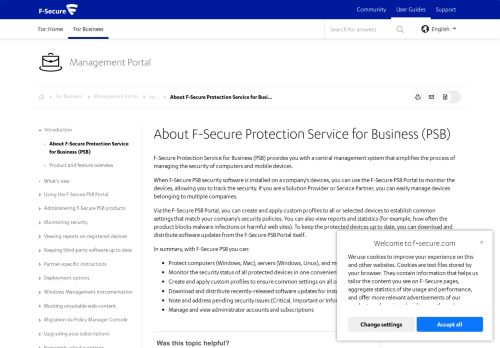 
                            11. About F-Secure Protection Service for Business (PSB) | Management ...