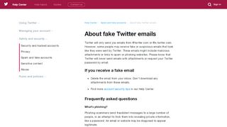 
                            10. About fake Twitter emails - Twitter support