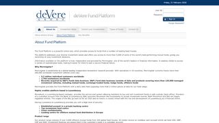 
                            10. About Fund Platform - deVere Fund Platform