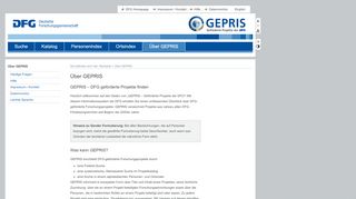 
                            3. About GEPRIS - DFG - GEPRIS