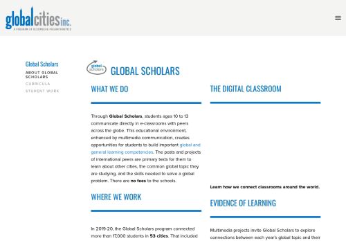 
                            2. About Global Scholars — Global Cities