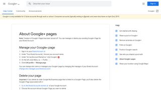 
                            6. About Google+ pages - Google+ Help - Google Support