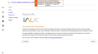 
                            5. About IAL: Enable Workplace Learning - Login