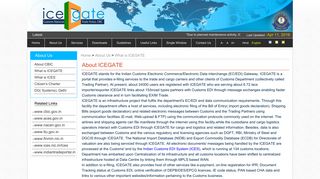 
                            5. About ICEGATE - IceGate : e-Commerce Portal of Central Board of ...