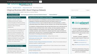 
                            10. About Infogroup Datasets - Infogroup Business USA - Data Planet ...