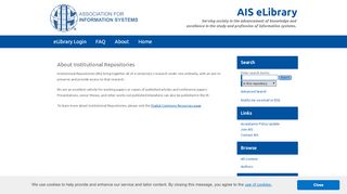 
                            7. About Institutional Repositories | AIS Electronic Library (AISeL ...