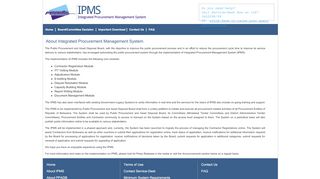 
                            7. About IPMS - PPADB Procurement Management System