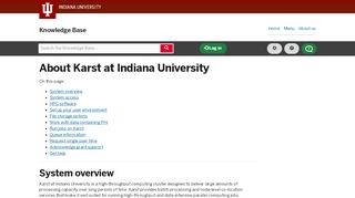 
                            13. About Karst at Indiana University - IU Knowledge Base