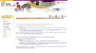 
                            7. About Login MyCUHK to Access CUSIS