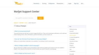 
                            8. About Mailjet - Support - Mailjet