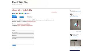 
                            8. About Me - Kukuh TW | Kukuh TW's Blog