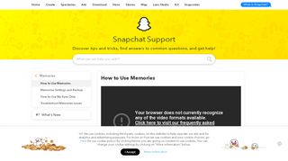 
                            4. About Memories - Snapchat Support