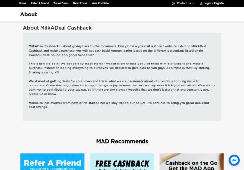 
                            4. About MilkADeal Cashback | MilkADeal