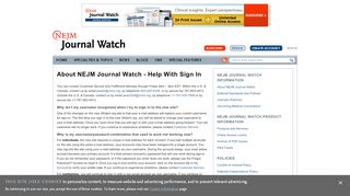 
                            3. About NEJM Journal Watch – Help With Sign In