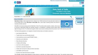 
                            1. About OnlineSBI - State Bank of India - Corporate Banking